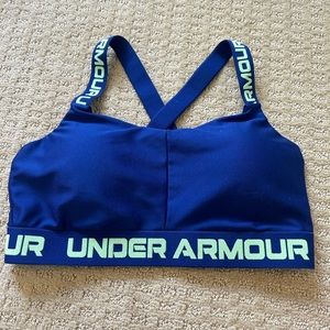 Navy blue under armor sports bra